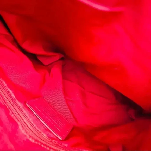 Coach Red Leather Large Christie Carryall Tote - Picture 10 of 14